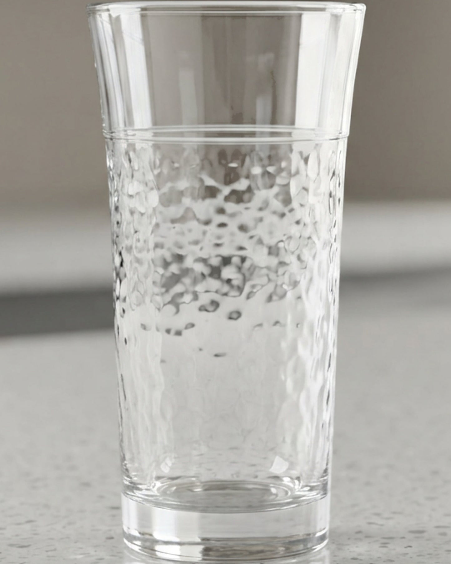Hjfnp Flared Hammered Highball Glass 15 oz Clear - Lifestyle view